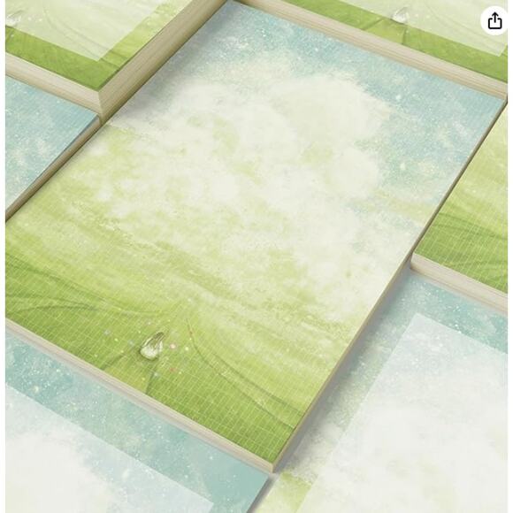 Decorative Writing Paper Set with Watercolor Bridge Design, Double-Sided Paper - Picture 4 of 5